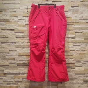 North Face Womens XL Red Ski Snow Pants Suit Bibs Snowboard Winter Snowsuit Bib